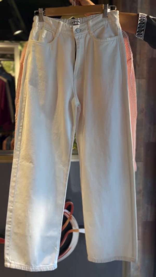 Blush Pink Sheer Textured Overshirt with White Tank and Wide-Leg Linen Pants Combo 🌸👖 - Image 2